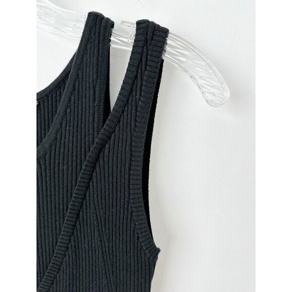 NWT Anthropologie Favorite Daughter Gemini Dress M $298 Black Cashmere Blend - Picture 7 of 11